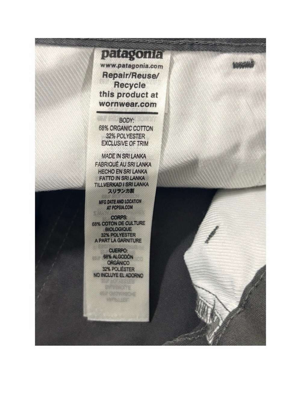 Patagonia Twill Traveler Forge Grey Pants Mens 34   **32x31** - Picture 9 of 10